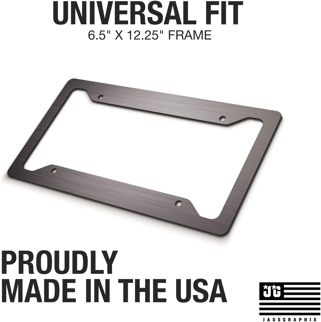 Ultra Thick Blank Brushed Aluminum Composite Metal License Plate Frame and Tag -Wholesale Car Tag and Frame for Customization - Personalize with Vinyl - Bulk Engravable Automotive Plate Frame