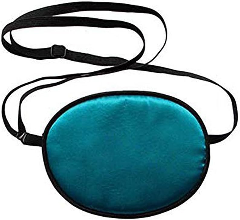 FSSTUD Adults Elastic Silk Eye Patch Lazy Eye for Amblyopia Blue