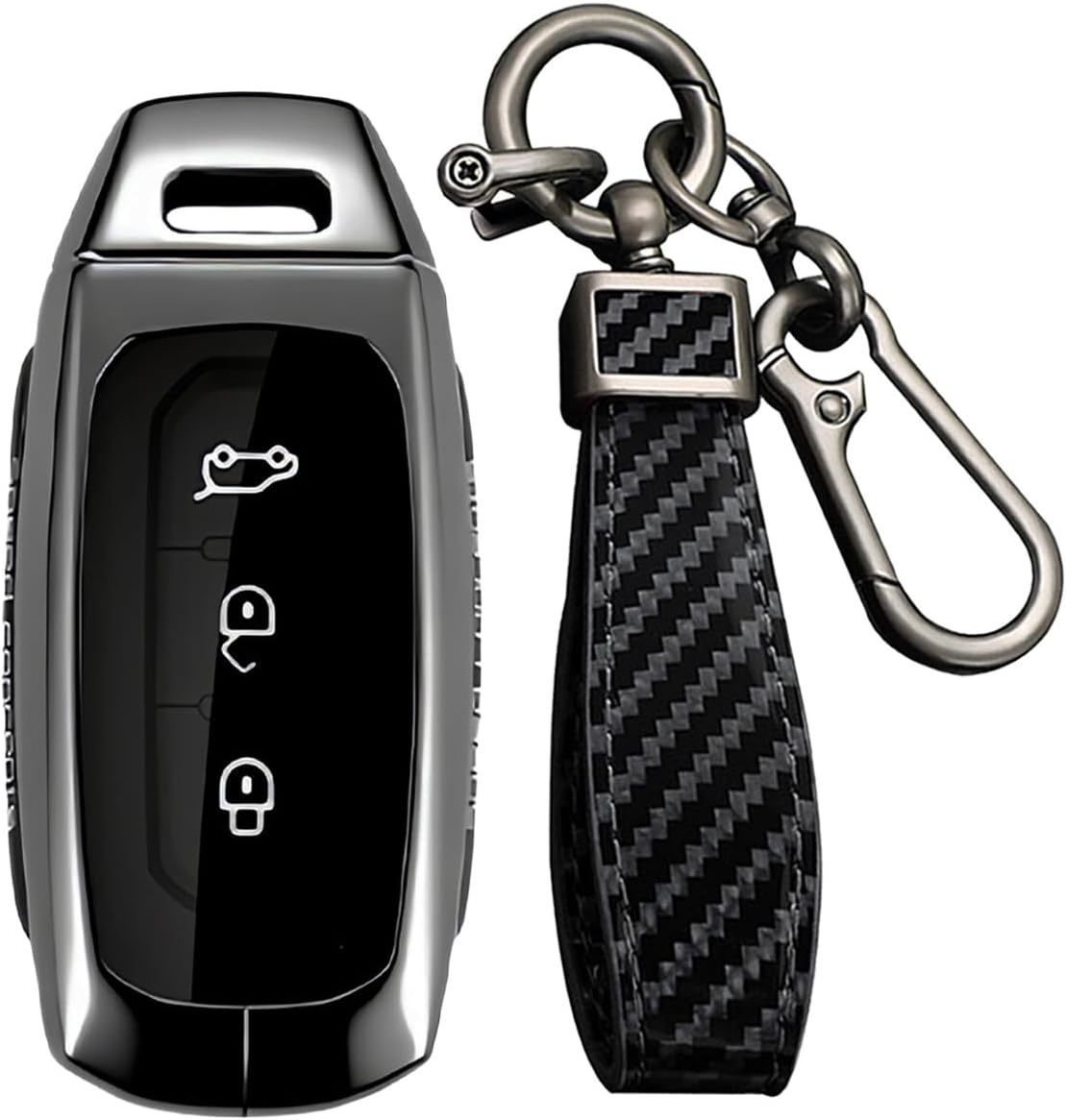 Do Ford EcoBoost etui na kluczyki samochodowe kompatybilne z Ford Taurus Territory 2025 Kuga Territory EV 2023 2024 Equator 2021 S50 tytanowy silikonowy metalowy brelok osłona na klucze 3