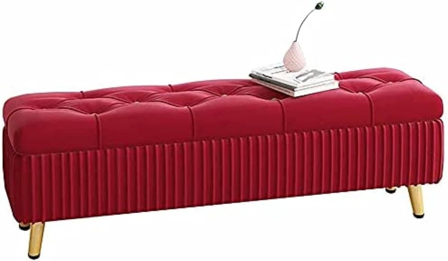 Folding Stool, Flannel Bench, Lift Bedroom Rack for Stool,Pink,120cm/47.2in (Green 120cm/47.2in) (Red 80cm/31.5in)