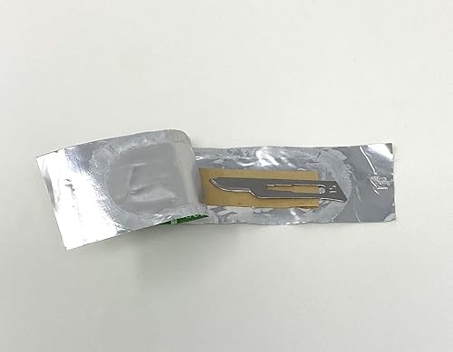 Miniatura 2 de P&P - Cuchillas de escalpelo quirúrgicas desechables de acero al carbono estéril de alto grado 2,1% 10xx envueltas individualmente por P&P MEDICAL