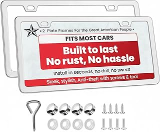 Chrome License Plate Frames (Rust-Proof)