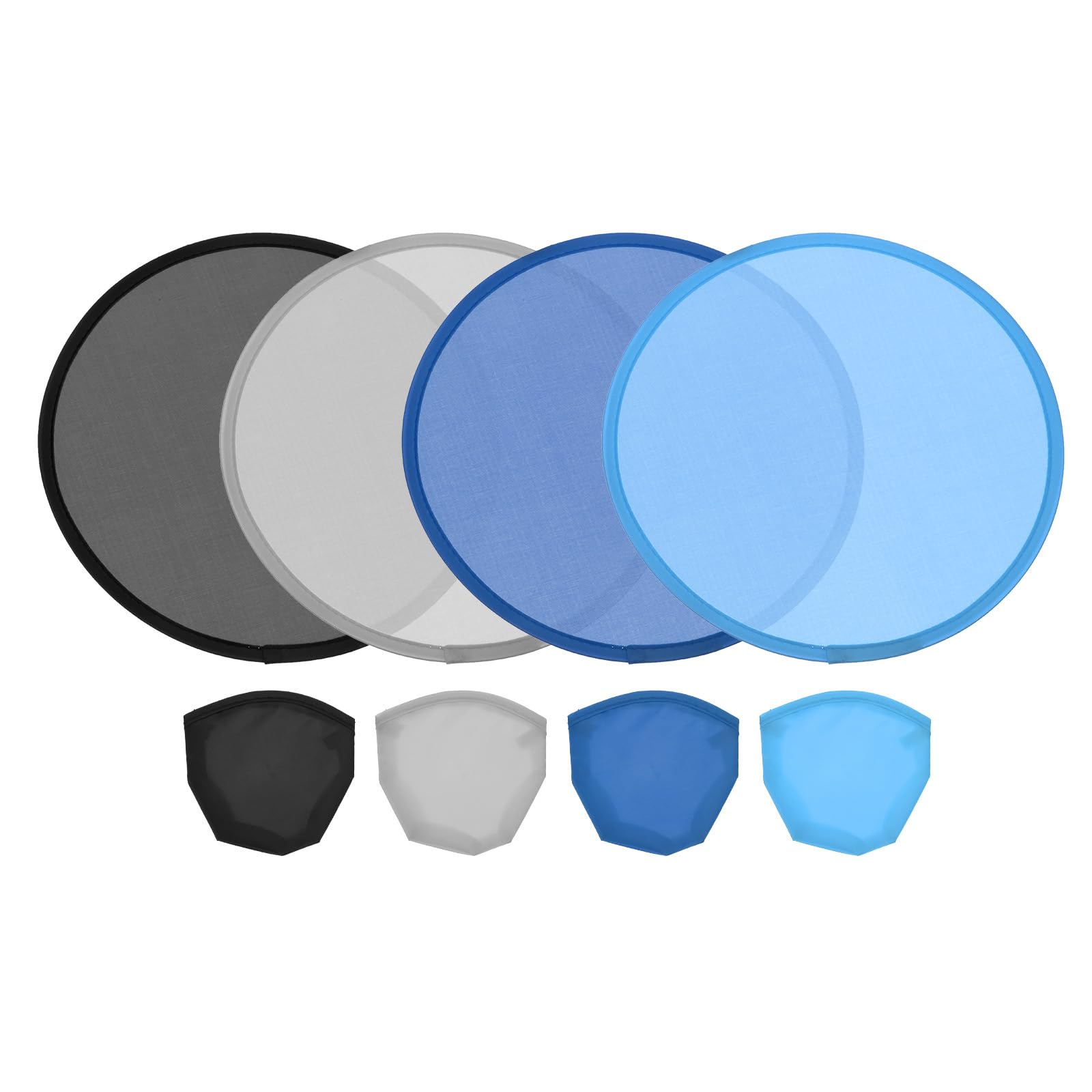 PATIKIL 10 Inch Foldable Flying Disc, 24 Pack Folding Pocket Colorful Flying Disc Bulk Set for Beach Lawn Park Camping Game 4 Colors