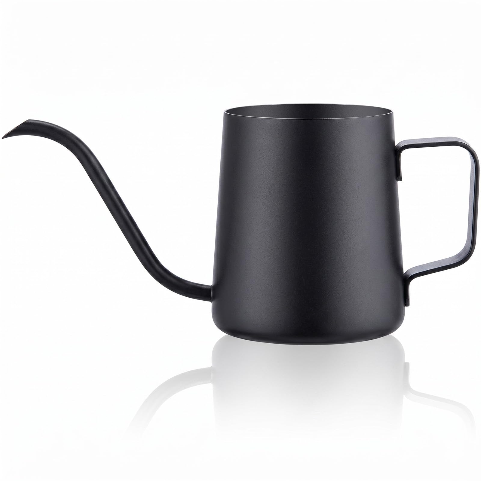 Doseno Black Watering Can, 12oz Stainless Steel, Long Spout and Handle
