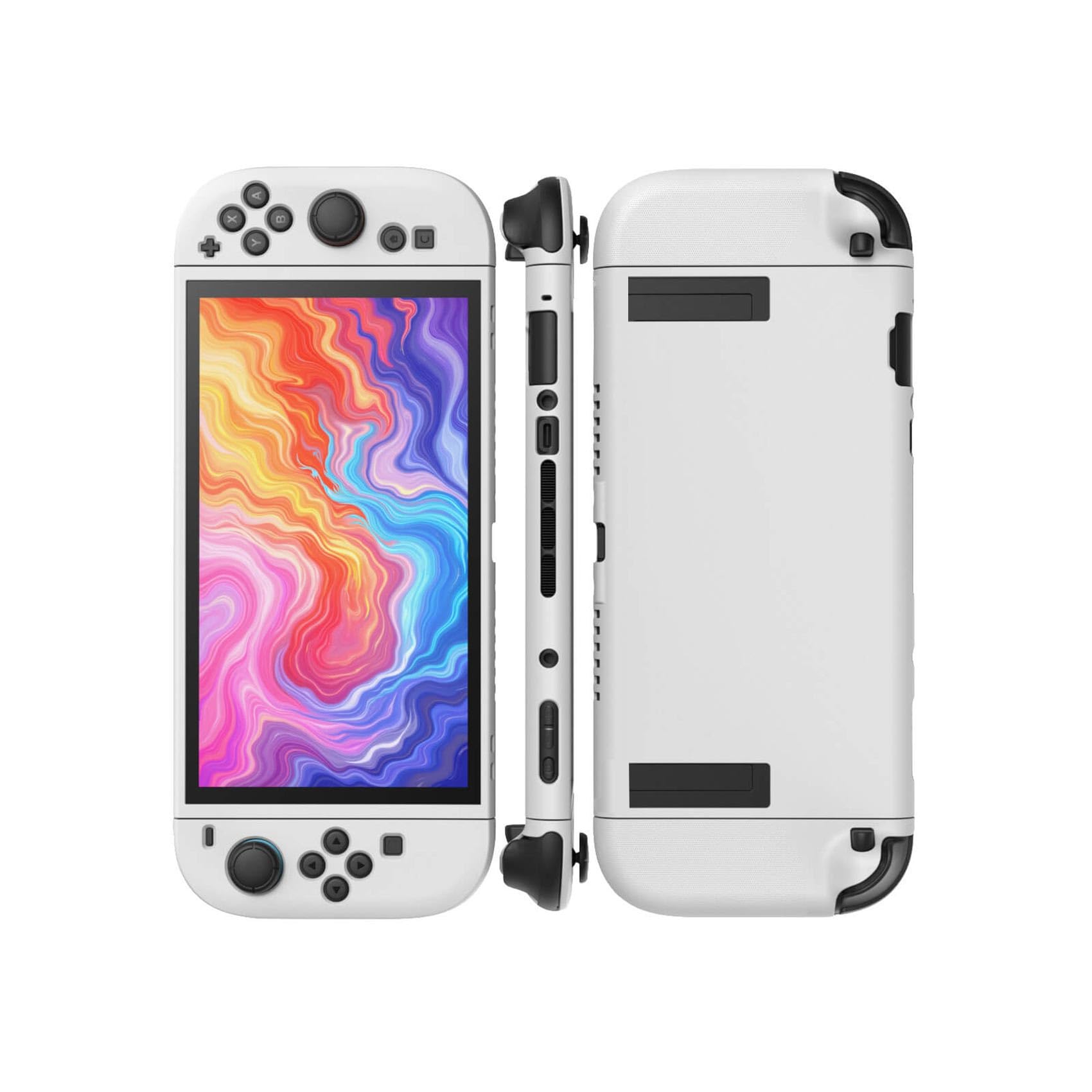 Protective Case Compatible with Nintendo Switch 2 (2025) – White Matte Shockproof TPU Shell with Anti-Slip Grip, Textured Ergonomic Slim Back Cover for Daily Protection and Comfort — view 7