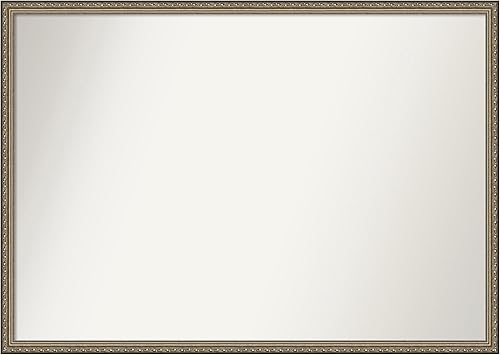 Amanti Art Espejo personalizado, espejo de baño plateado parisino, espejo de pared o espejo de tocador de baño sobre el fregadero (34.25 x 48.25