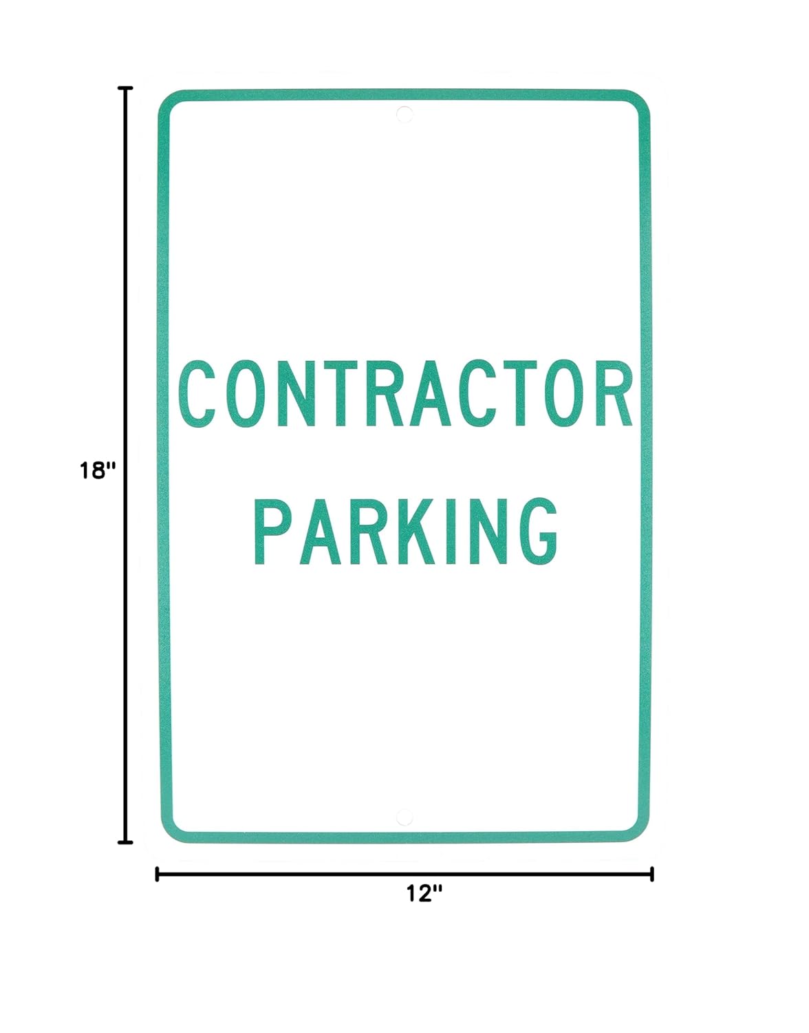NMC TM50H Contractor Parking Sign - 12 in. x 18 in., All-Purpose Aluminum No Parking Sign with Red on White