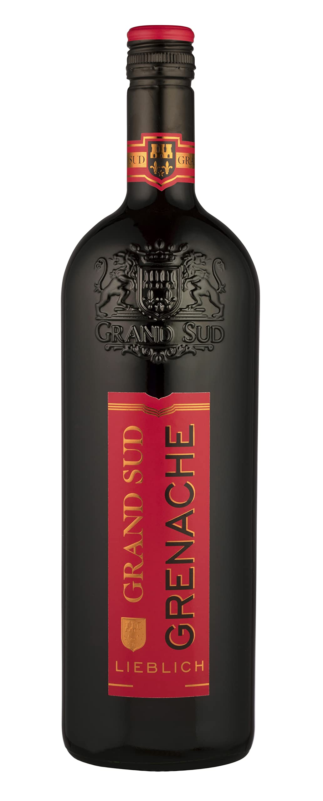 Grand Sud - Grenache aus Süd-Frankreich - Sortentypischer Lieblicher Rotwein (1 x 1 L) | 1l (1er Pack)