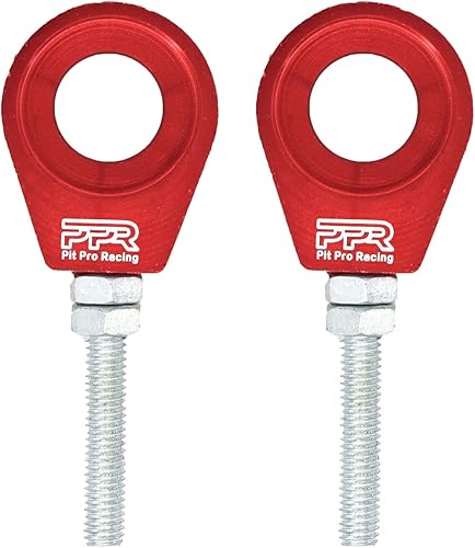 Miniatura 9 de Ajustador de tensor de cadena de 0.59 pulgadas, 2 piezas para motocross XRCRF 50 70 KLX 110 50cc-160cc (negro)