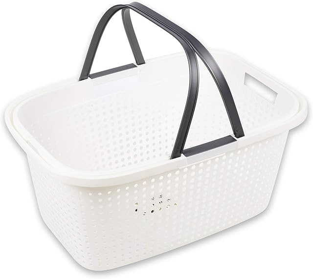 URBNLIVING Large Washing Laundry Basket High Grade Plastic With Large Handles