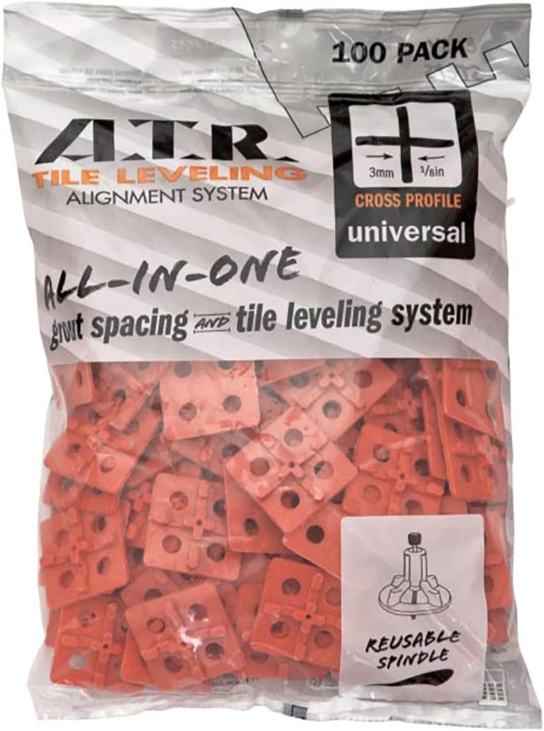 ATR Leveling System - 3UX100 Tile Leveling Alignment System 100 3mm Cross Spacing Plate