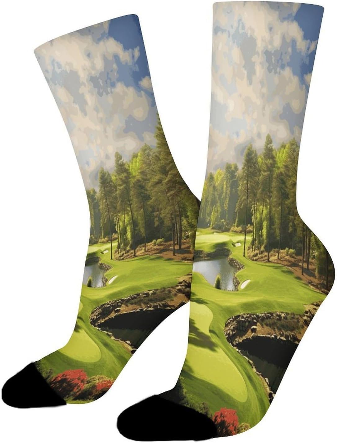 Golf Court Crew Sock High Stocking Grippy Socks | Socks for Men & Women,Stockings-Long Thin Tube Sports, Breathable Soft Athletic for Nurses,Travel