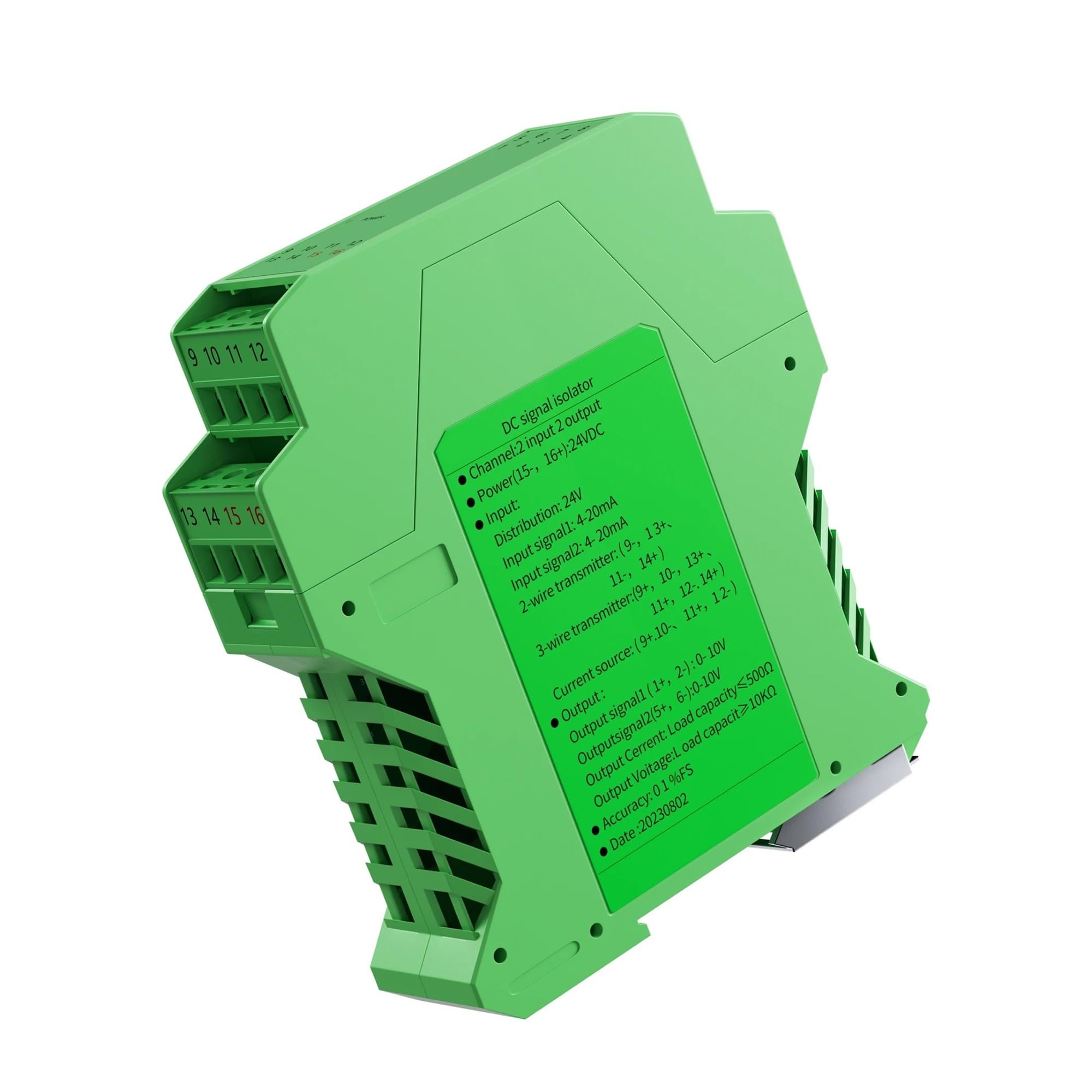 Isolateur de signal analogique 24V anti-interférence à double sortie
