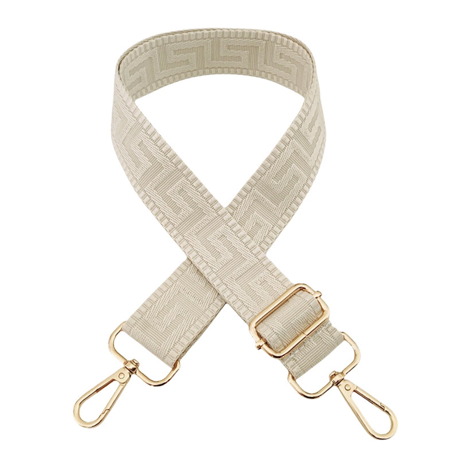 Bandoulière Réglable Large 3,8 Cm – Sangle Superrow Kaki De 70 à 130 Cm, Mousquetons Dorés Solides Pour Sac à Main, Sac Banane Ou Sac De Voyage