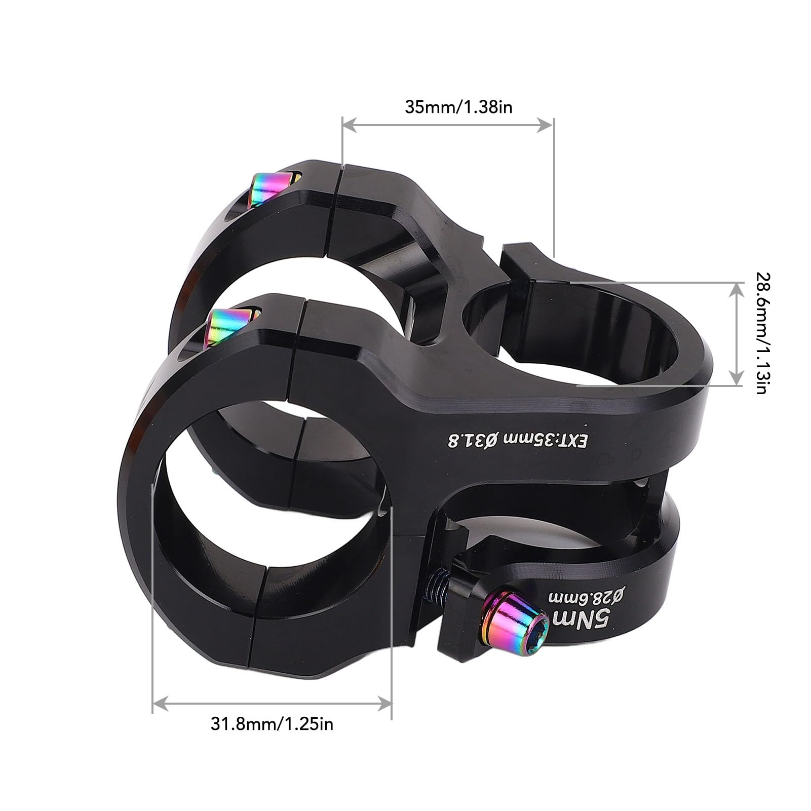 Wspornik rowerowy Lekki, krótki wspornik kierownicy ze stopu aluminium Kolarstwo górskie