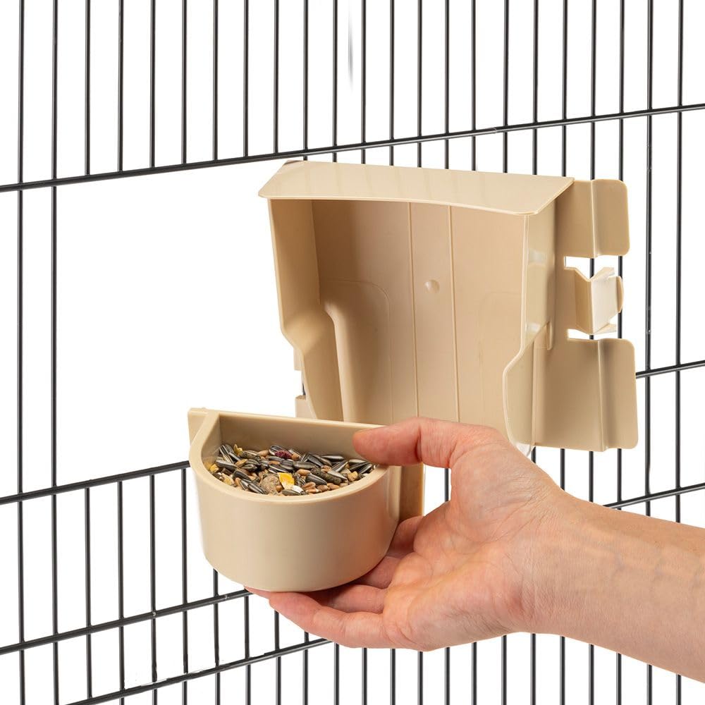 Ferplast Sonia XL, Käfig für Nymphensittiche und Wellensittiche, großer Vogelkäfig mit 2 drehbaren Futtertrögen, 6 Sitzstangen, 2 ausziehbaren Schubladen, 99,5 x 53 x h 108 cm.
