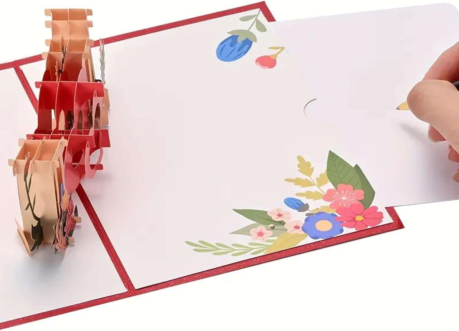 Pop-Up-Karte zum Valentinstag, Muttertagskarte für Mutter, 25,9 x 17,8 cm, "I Love You", 3D-Pop-Up-Karten – mit Herz-Münze für Valentinstag, Jahrestag, Muttertag, Happy Birthday