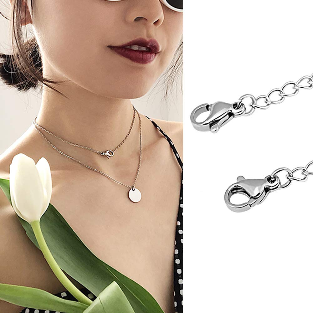 VANBARIS Lot De 3 Rallonges De Collier En Or 14 Carats En Argent Sterling 925 Pour Bracelet De Cheville (5, 7,6 Cm, 10,2 Cm