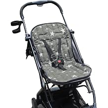 Baby Pushchair Seat Liner Stroller Seat Cushion Car Seat Insert Pad Soft Cotton Pram Padding Universal Reversible for Buggy Baby High Chair Washable Adjustable All-Seasons 78x36cm