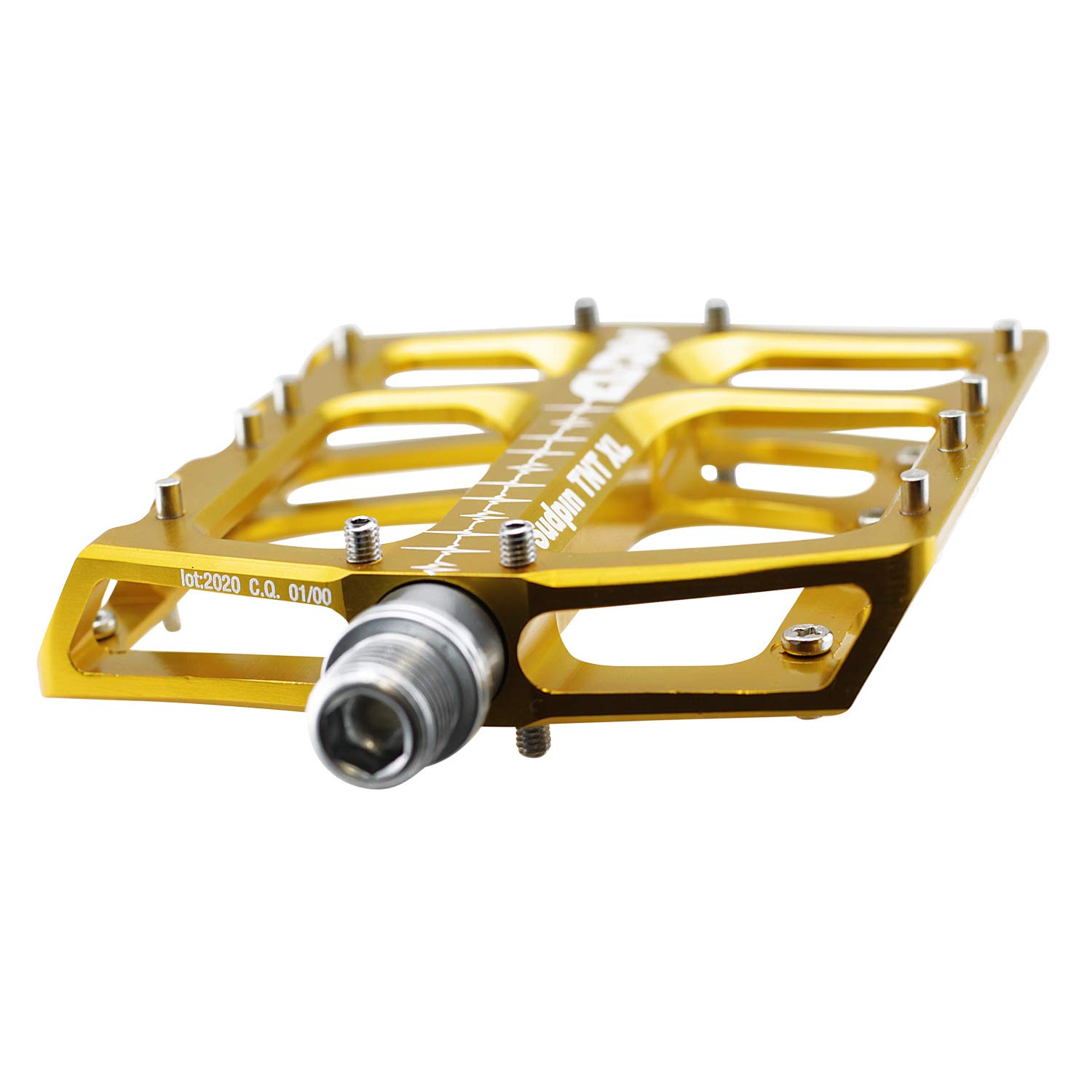 NC-17 Sudpin IV XL TNT aluminium platform pedalen/mountainbike pedaal/BMX pedaal/vlakke bouwhoogte 17,7 mm/Fail Safe System/precisielager Cr-Mo-as/ incl. reservepinnen