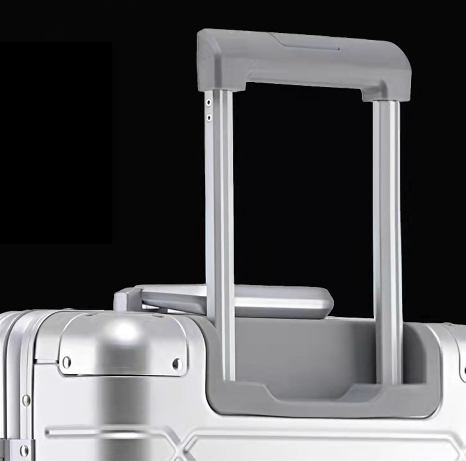Valigia rigida leggera in alluminio, 50,8 cm, con ruote girevoli silenziose e telaio in alluminio, per viaggi, design senza cerniera, C, 24"