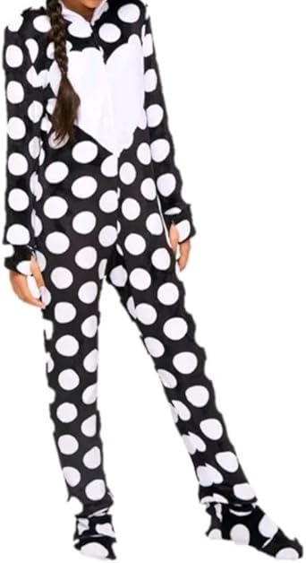 Amazon Com Justice Girls One Piece Panda Fleece Footed Pajamas 6 7 18 Clothing Shoes Jewelry