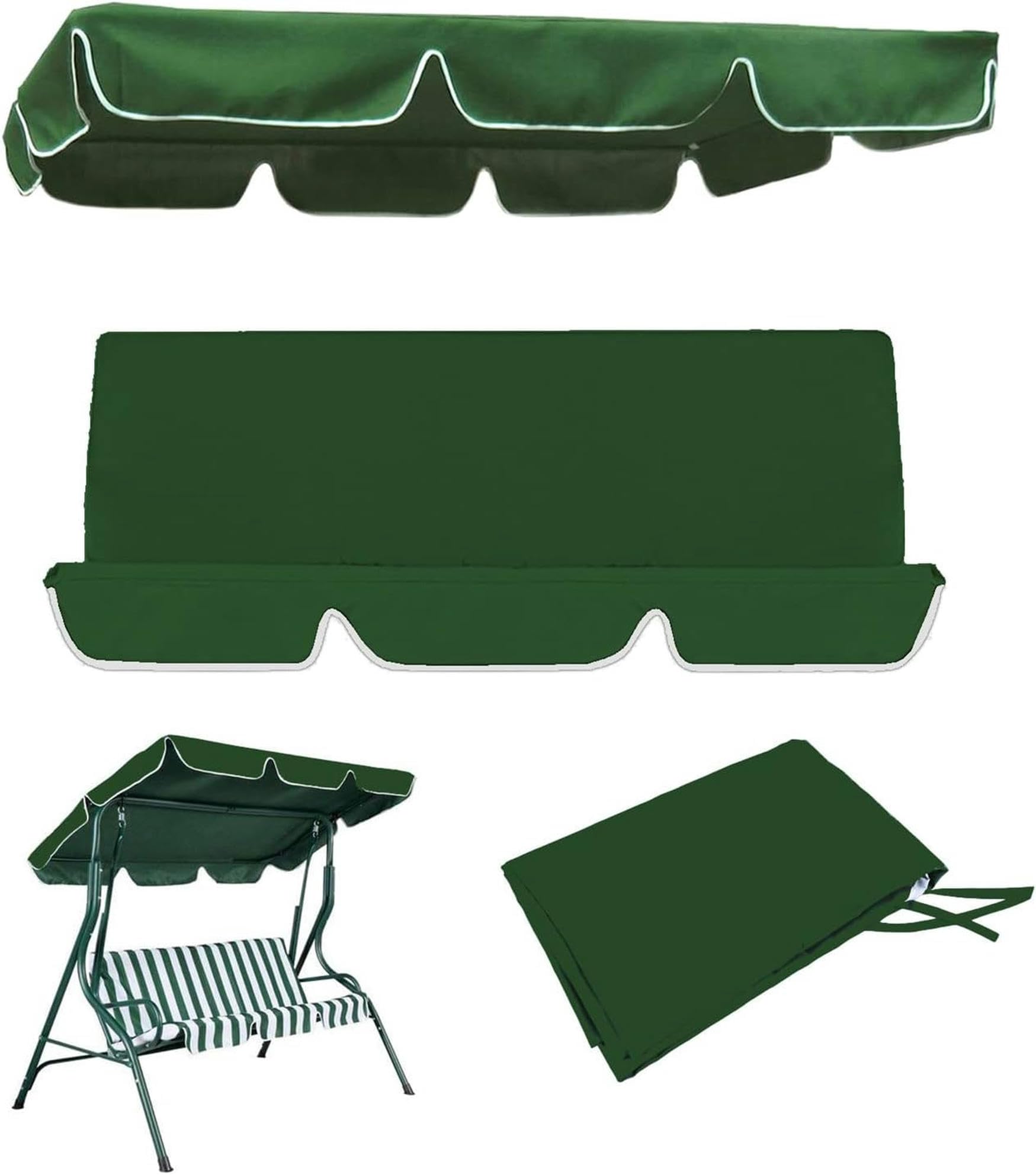 Toit de rechange pour balancelle et housse de siège jardin Oxford 600D imperméable