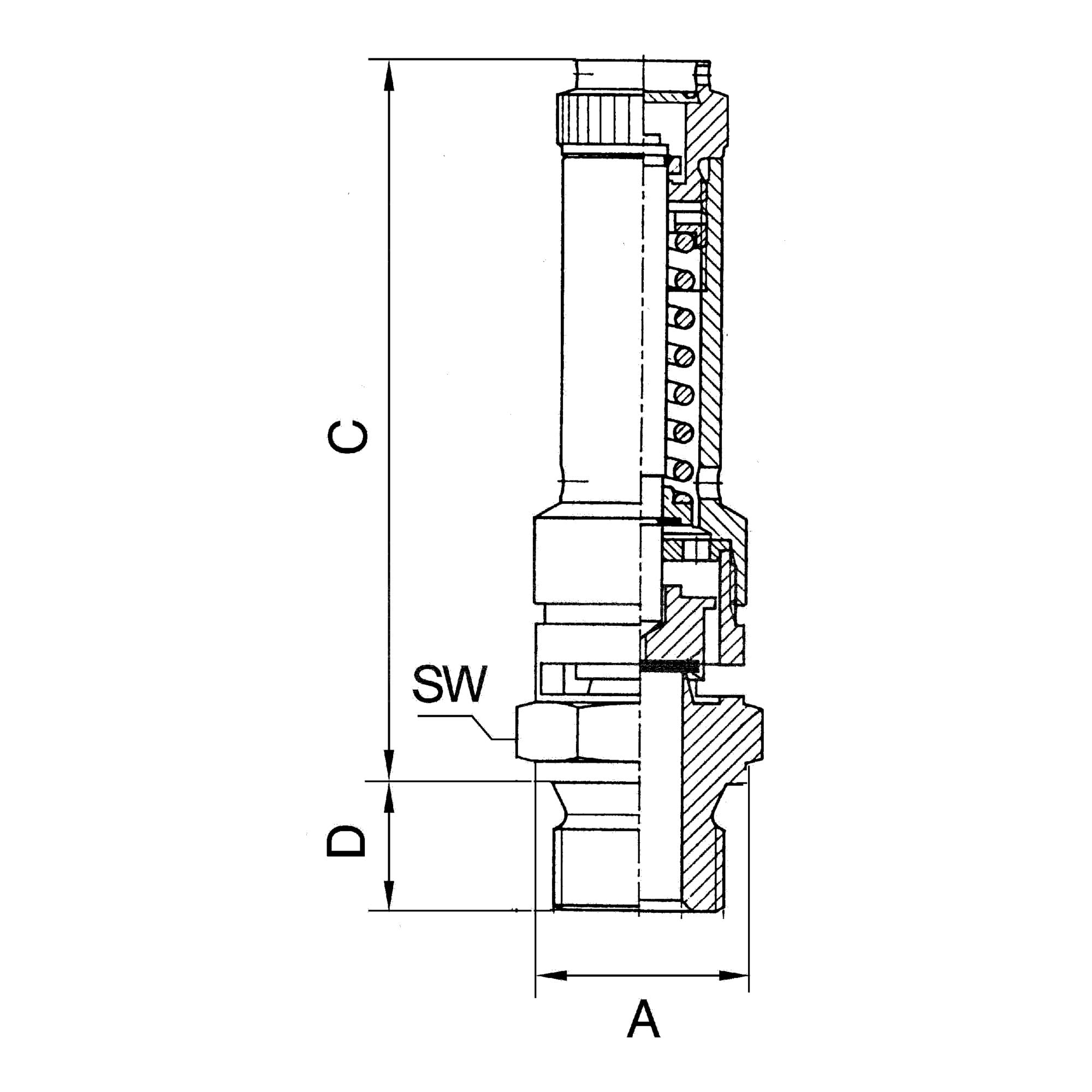RIEGLER 104595-227.55-10,5 Sicherheitsventil DN 10, Messing G 1/2, Ansprechdruck 10,5 bar, 1Stk