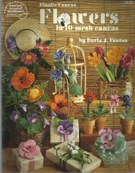 Paperback Plastic Canvas Flowers in 10-mesh Canvas Book