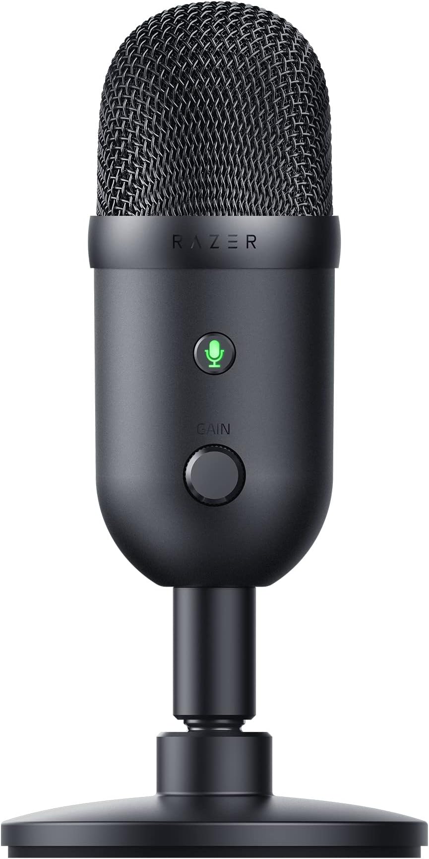 Seiren V2 X USB Condenser Microphone for Streaming and Gaming on PC: Supercardioid Pickup Pattern - Integrated Digital Limiter - Mic Monitoring and Gain Control - Built-in Shock Absorber