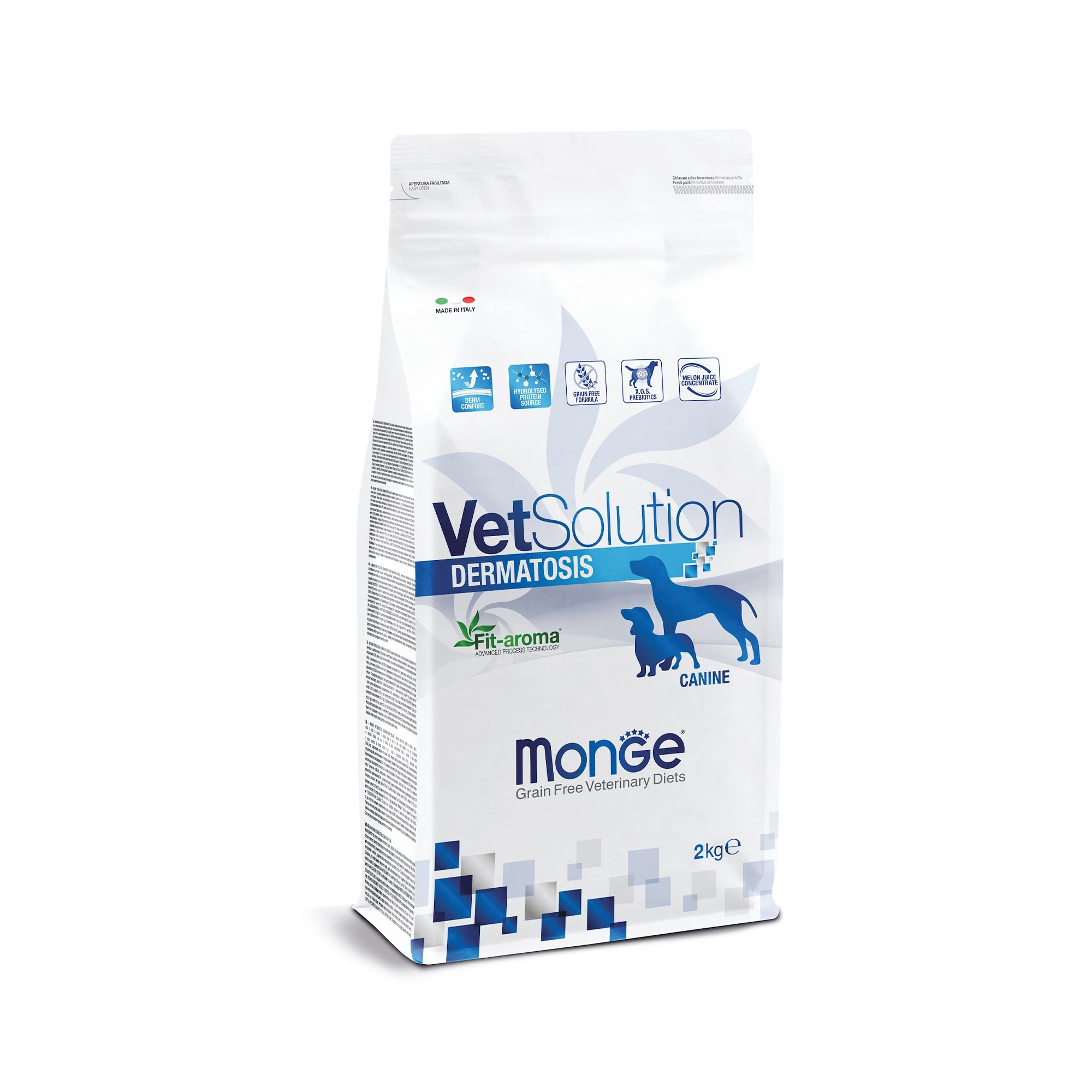 Vet Solution Canine-Dermatosis 2kg (Dietetic Food for Dogs Skin), Adult, dried