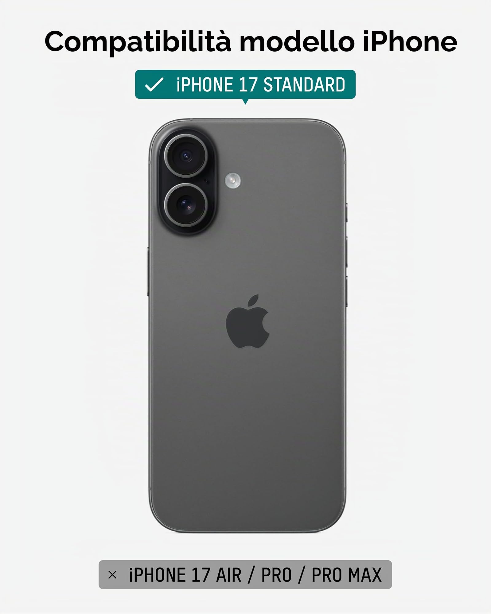 Mous Pellicola Protettiva in Ceramica compatibile con iPhone 17, Vetro Temperato Infrangibile