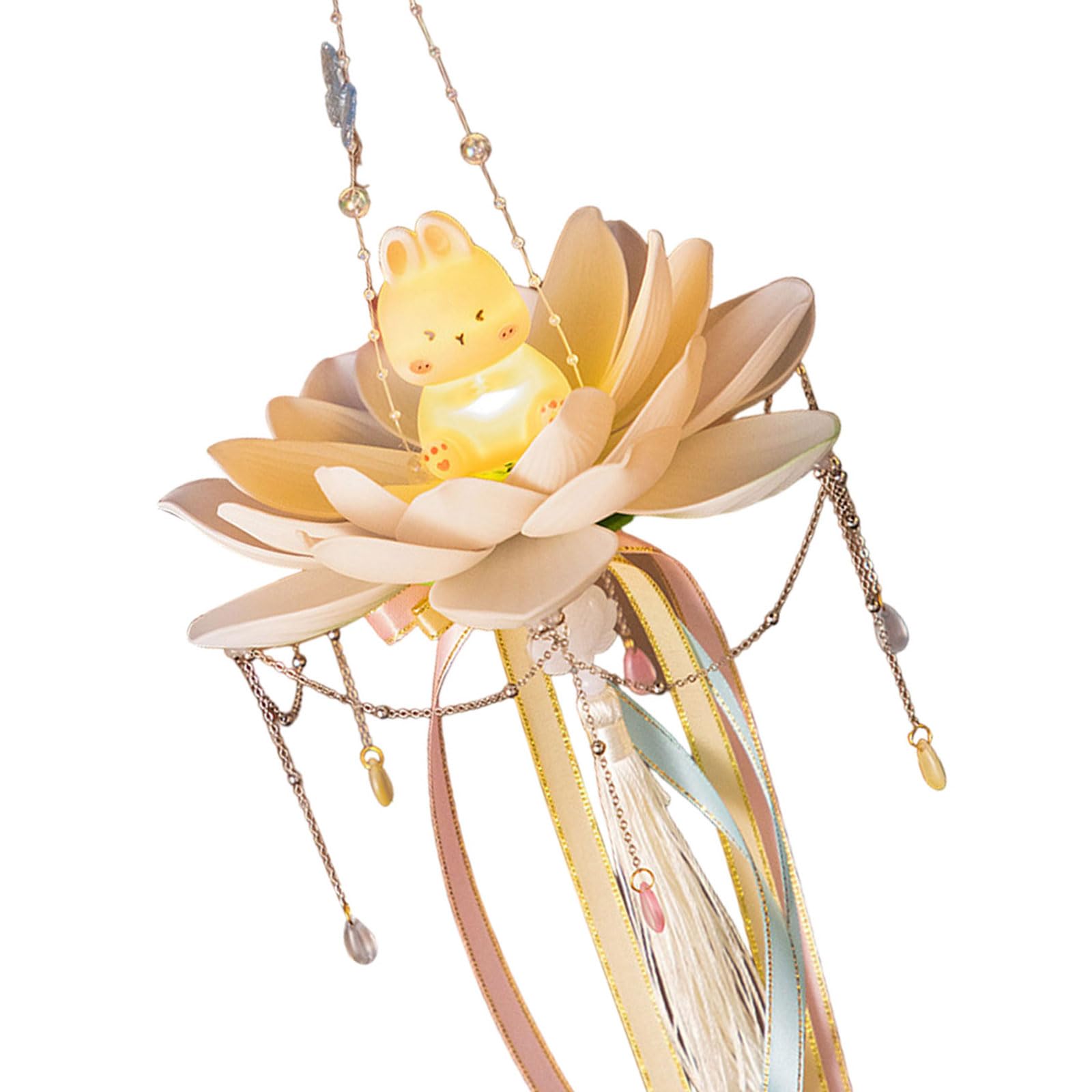 Tsophreniq Decorative Flower Rabbits Light Unique Autumn Festival Light with Rabbits for Gatherings Decoration Autumn Festival