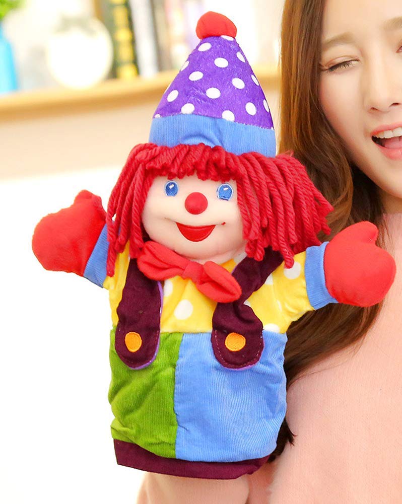 Amazon.co.jp: KOSSJAA ピエロ ハンド パペット ぬいぐるみ 人形