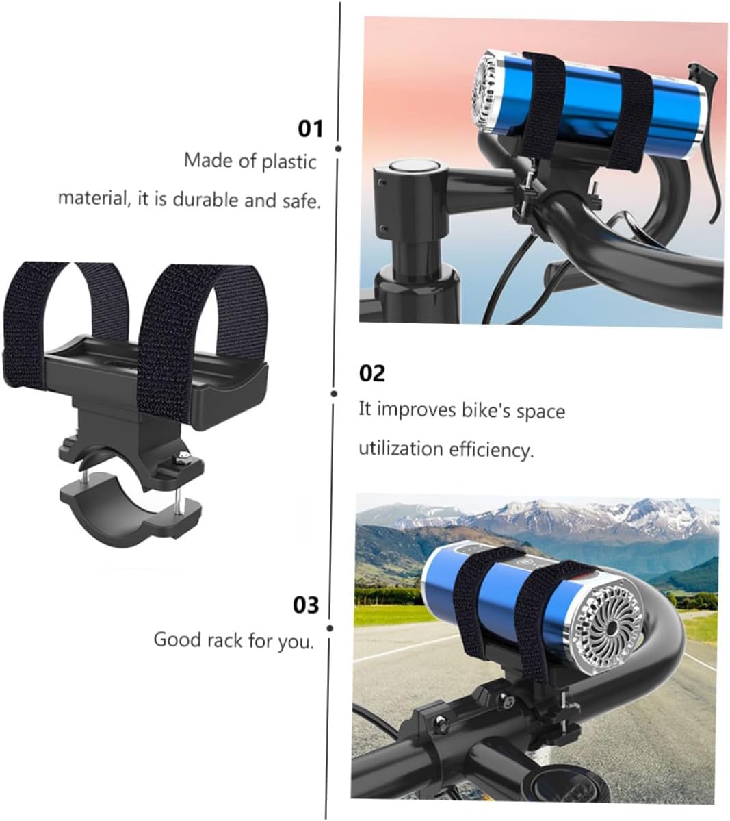 SUPVOX 2pcs Bike Handlebar Bracket Flashlight Mount Bike Rack Riding Horn Accessories for Light