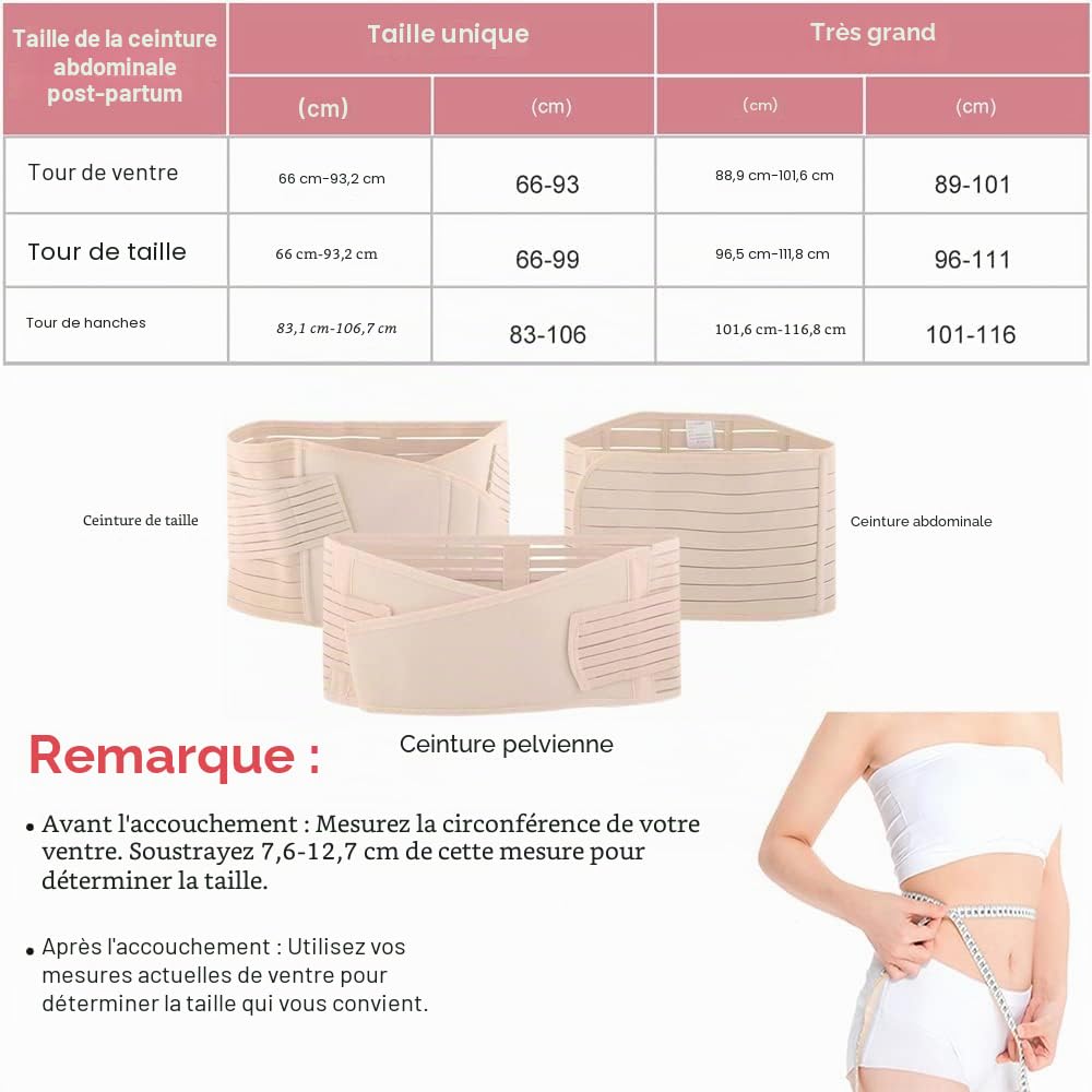 Ceinture Post Accouchement: 3 In 1 Gaine Post Accouchement Ceinture Abdominale Femme Post Accouchement - Gaine Apres Accouchement Post Partum Ventre Plat