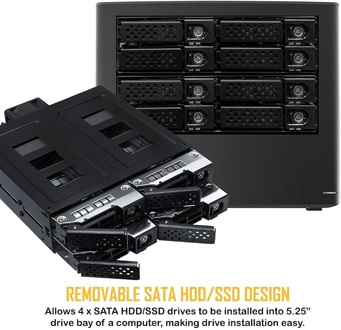 Caja externa móvil Kingwin para 4 discos SATA/SAS 2.5" miniatura 5