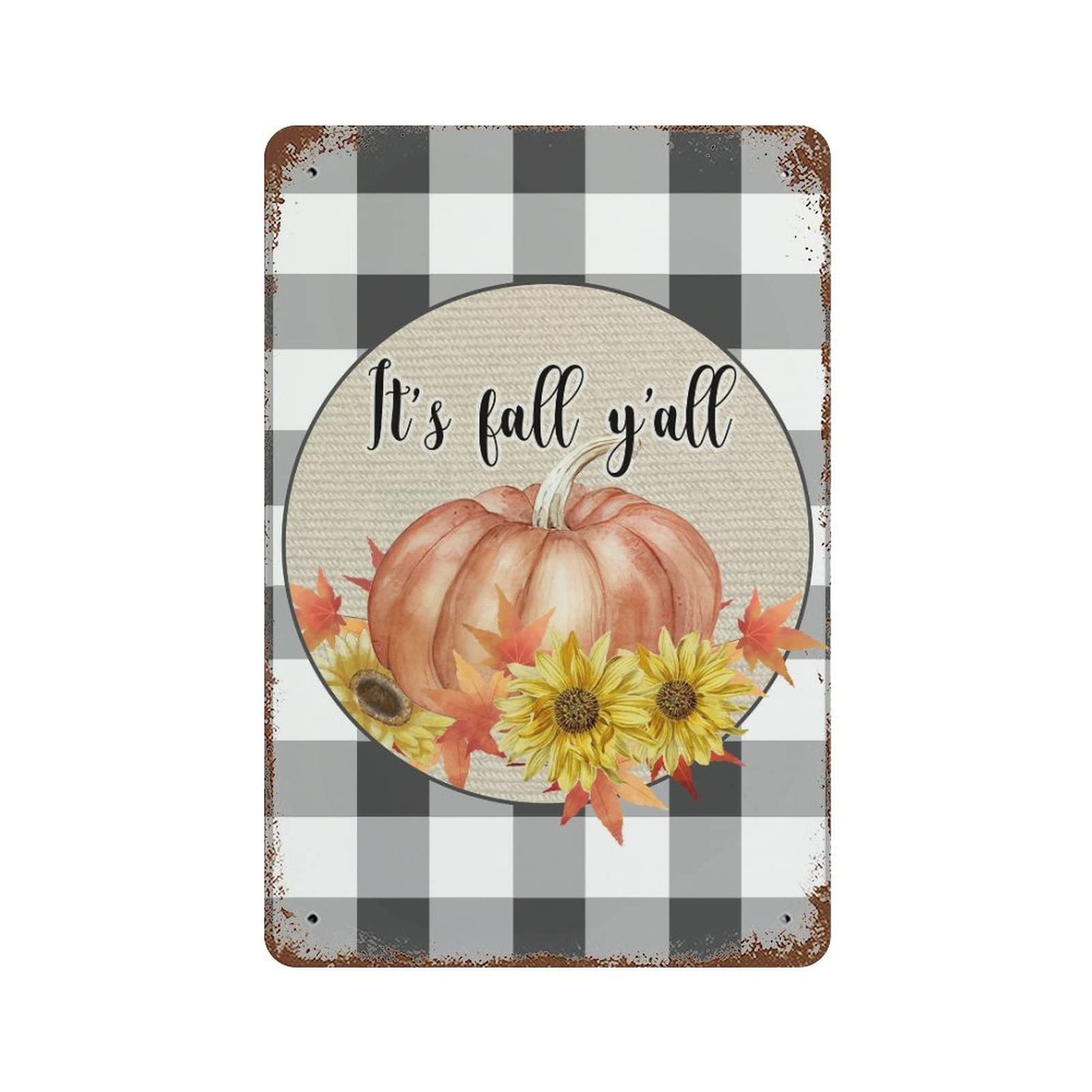 Plaque alu automne citrouille de qualité supérieure, impression haute définition résistante aux UV