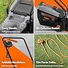 VonHaus Lawnmower 1200W – Electric Corded Lawn Mower for all Types of Grass – 30L Collection Bag, 320mm Working Width, 10m Cable, Foldable Height Adjustable Handlebar, 3 Depth Settings, Carry Handle