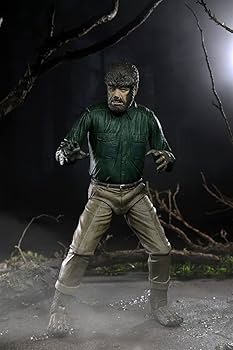 新品NECA/ネカ 狼男The Wolf Man フィギュア ネカ 狼男 The Wolf Man ブラック＆ホワイトver ローレンス