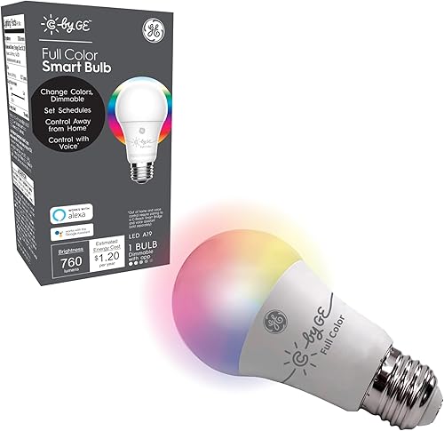 Miniatura 2 de GE CYNC - Bombilla LED inteligente, a todo color, compatible con Bluetooth, compatible con Alexa y Google Home, blanco, (1 paquete), el embalaje