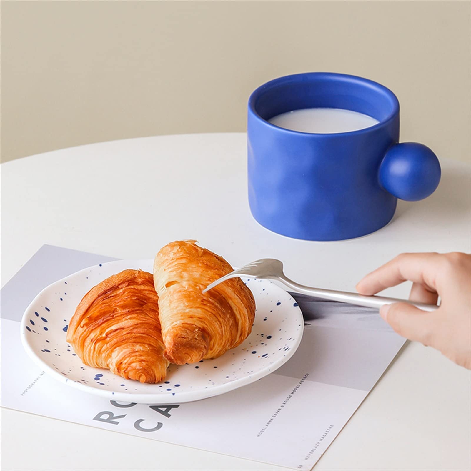 Becher Kreative Tasse Handgemachte Tinte Keramik Kaffee Tee Milchtasse Modernes Wohnzimmer Frühstück Milchbecher Haushaltsgeschirr Kaffeetasse (Farbe: C)