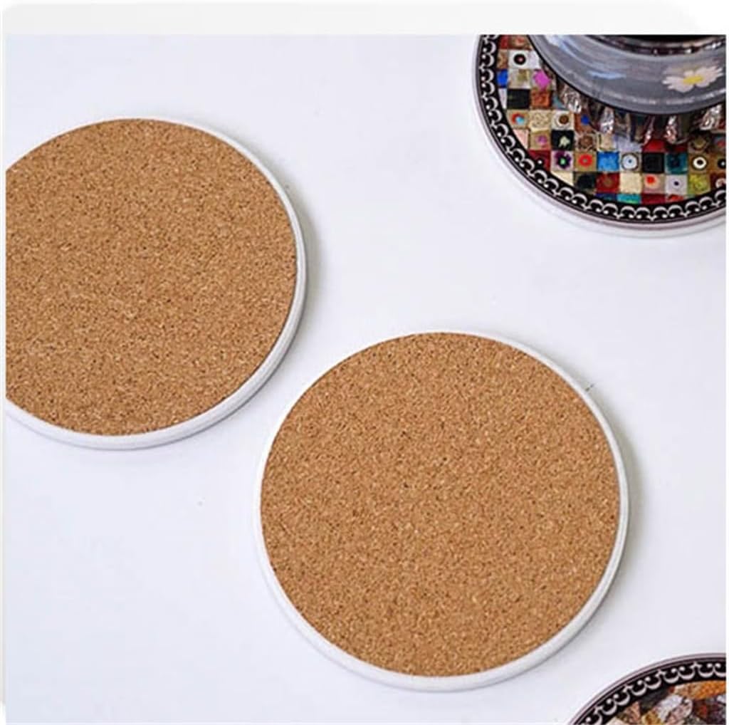 Ceramic Coaster Non-Slip Heat-Absorbing Cork Decorates The Table Top