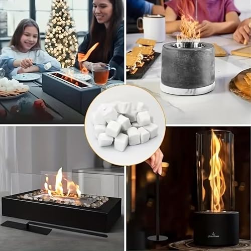 Beekeg 10 Stückes 5 * 5 cm keramikwolle für bioethanol，keramikschwamm für bioethanol Kamin，tischkamin Indoor，Tischkamin Ersetzen Sie den Docht，tischkamin Ethanol Ceramic Sponge/Ceramic Wool