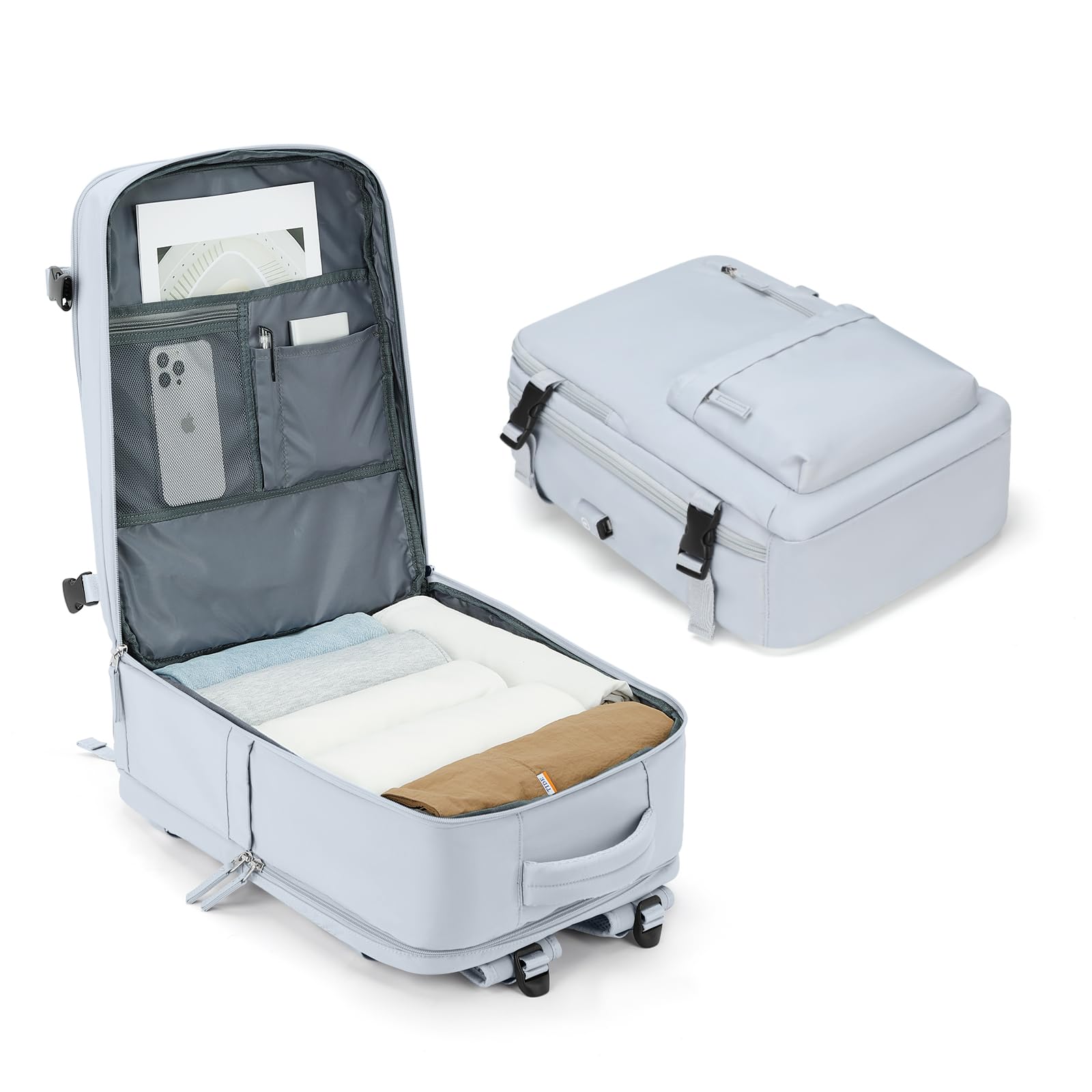 BJLFS Borse da Cabina per Ryanair 40×20×25 Bagaglio a Mano Easyjet 45×36×20 Borsa Zaino da Viaggio, Zaino da trekking,Zaino Casual per laptop da 14 pollici per scuola