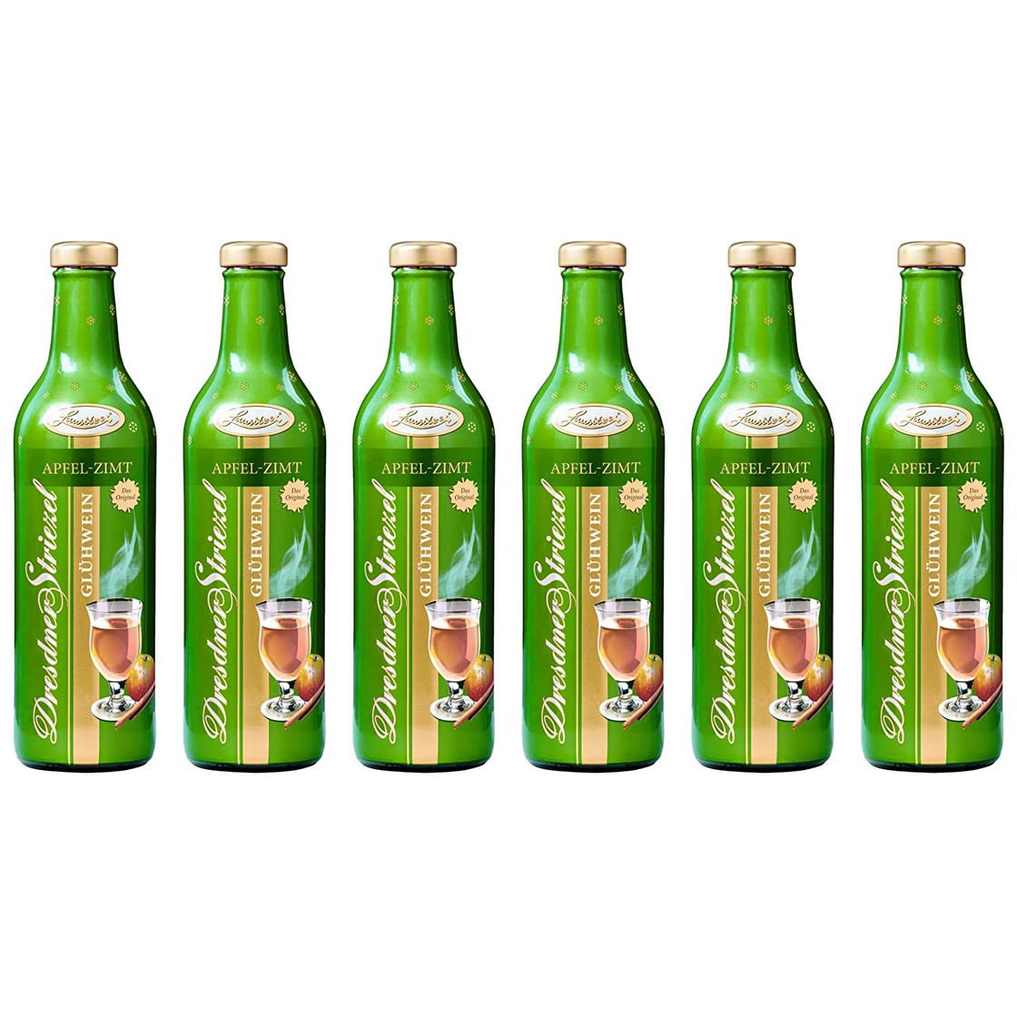 Dresdner Striezel Glühwein von Lausitzer - Apfel-Zimt Glühwein 6er Pack 6 x 0,75l