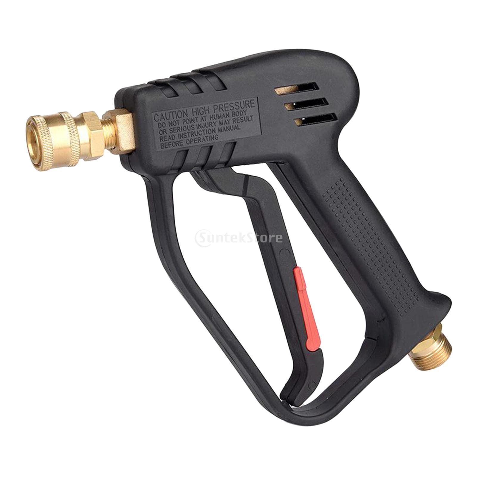 Hidrolimpiadora Pistola de Alta Presión Rociador Compatible Ajustable de Latón Y Plástico Mango Ergonómico Resistente Adecuada para Lavado de, Lavadora Arma