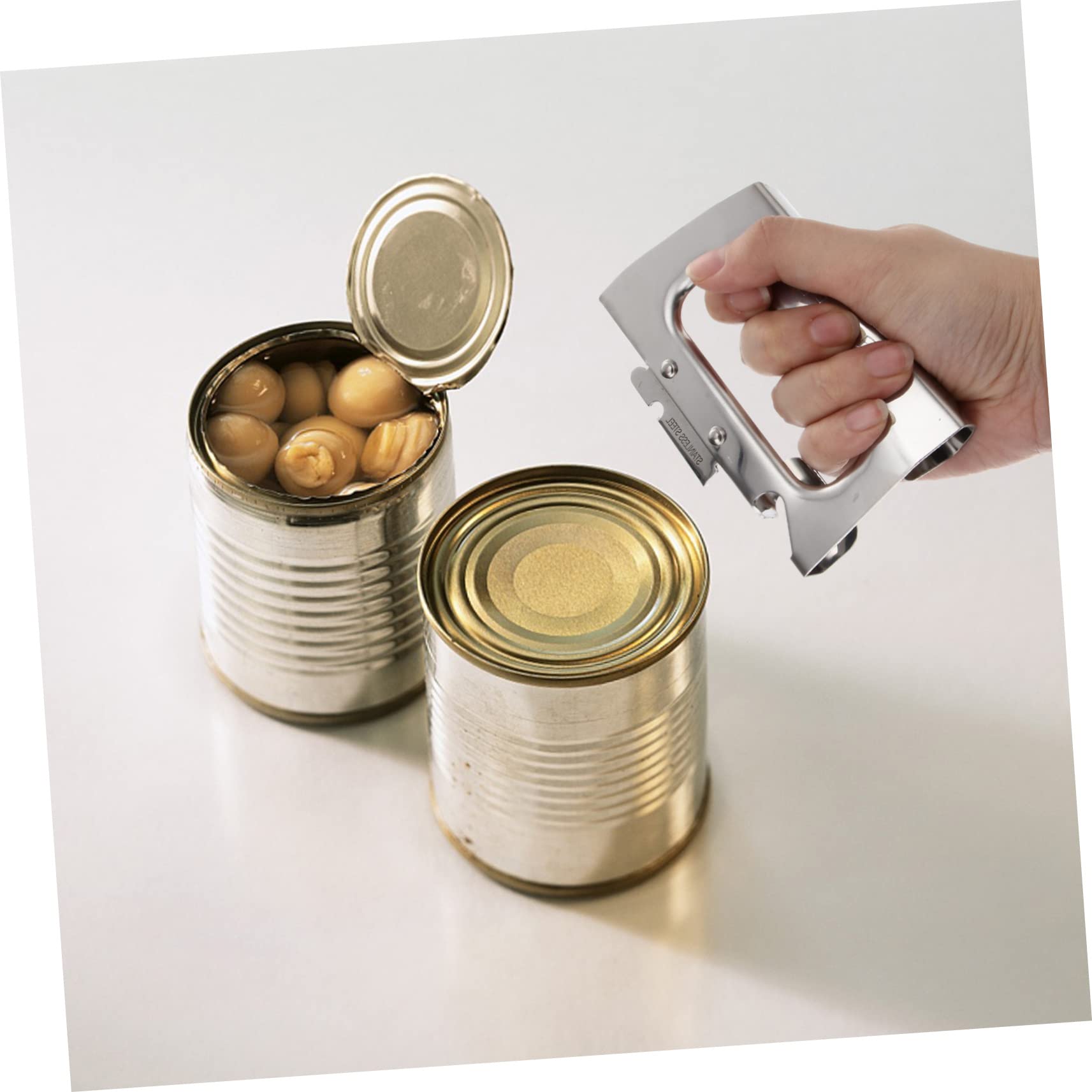 Alipis 2pezzi Apribottiglie e Apriscatole Multi- Inossidabile Utensile Per Lattine e Bottiglie Resistente