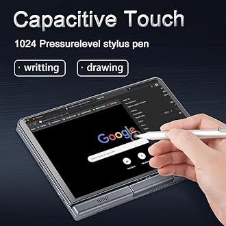 Mini Laptop 8" 2-in-1, Laptop Computer Win 11, Intel N150(up to 3.6GHz), 12GB RAM 512GB SSD, Touchscreen HD, Backlit Keyboard, Wi-Fi 6, USB-C, Lightweight Portable PC for Work/Kids/School