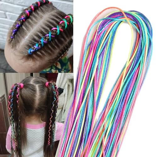 Viojrlly 30 Bunte Haarzöpfe Glitzer Haarseil